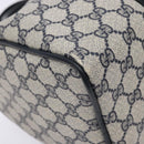 GUCCI GG Supreme Sherry Line Hand Bag PVC Navy Gold Red 58 02 007 Auth 139106-13