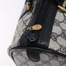 GUCCI GG Supreme Sherry Line Hand Bag PVC Navy Gold Red 58 02 007 Auth 139106-15