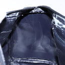 GUCCI GG Supreme Sherry Line Hand Bag PVC Navy Gold Red 58 02 007 Auth 139106-20