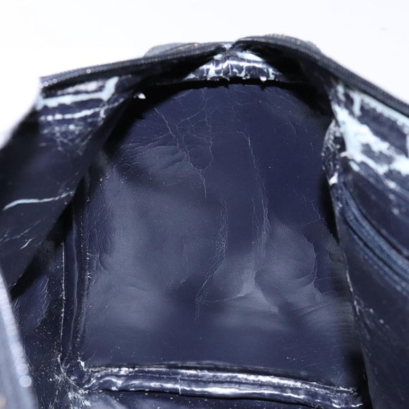 GUCCI GG Supreme Sherry Line Hand Bag PVC Navy Gold Red 58 02 007 Auth 139106