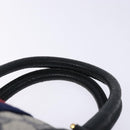 GUCCI GG Supreme Sherry Line Hand Bag PVC Navy Gold Red 58 02 007 Auth 139106-8