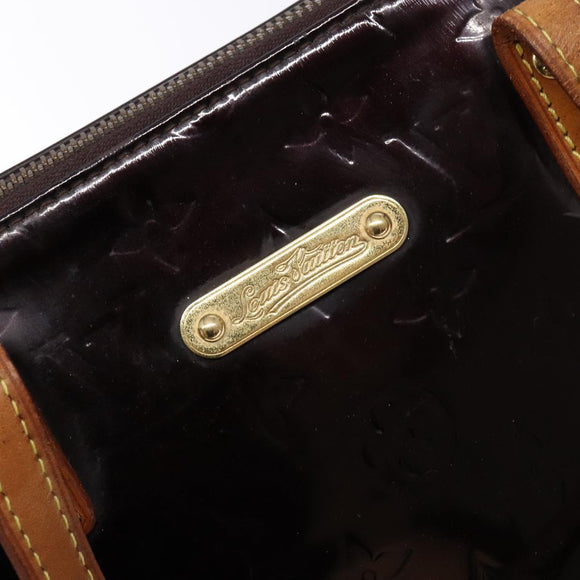 LOUIS VUITTON Monogram Vernis Bellevue PM Hand Bag Amarante M93585 Auth 139107