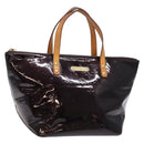 LOUIS VUITTON Monogram Vernis Bellevue PM Hand Bag Amarante M93585 Auth 139107-1