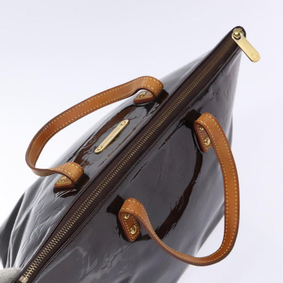 LOUIS VUITTON Monogram Vernis Bellevue PM Hand Bag Amarante M93585 Auth 139107