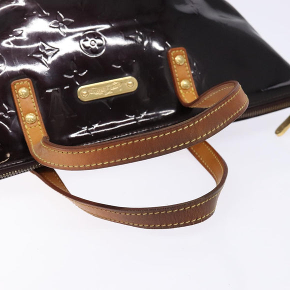 LOUIS VUITTON Monogram Vernis Bellevue PM Hand Bag Amarante M93585 Auth 139107