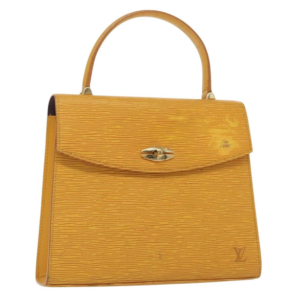 LOUIS VUITTON Epi Malesherbes Hand Bag Tassili Yellow Jonne M52379 Auth 139109
