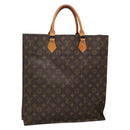 LOUIS VUITTON Monogram Sac Plat Hand Bag M51140 LV Auth 139114-1