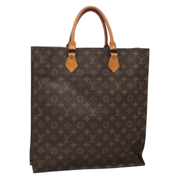 LOUIS VUITTON Monogram Sac Plat Hand Bag M51140 LV Auth 139114