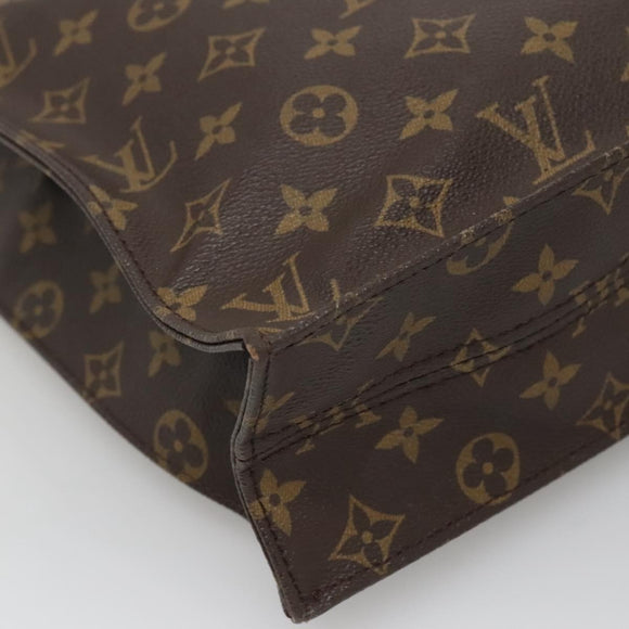 LOUIS VUITTON Monogram Sac Plat Hand Bag M51140 LV Auth 139114