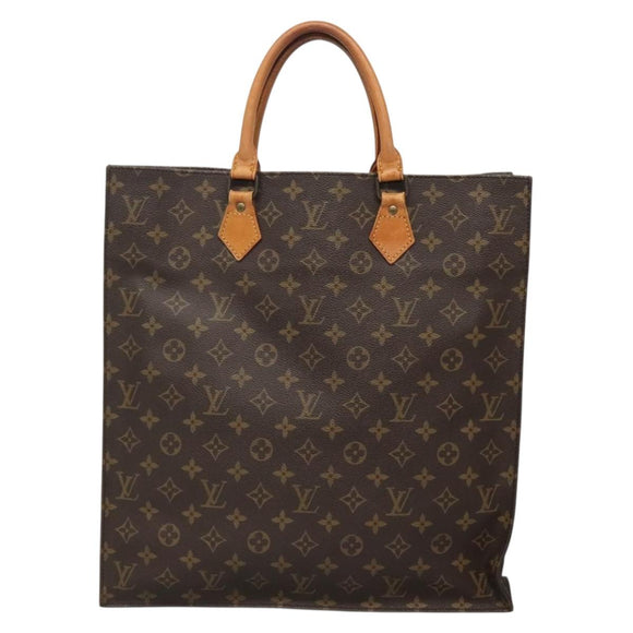 LOUIS VUITTON Monogram Sac Plat Hand Bag M51140 LV Auth 139114