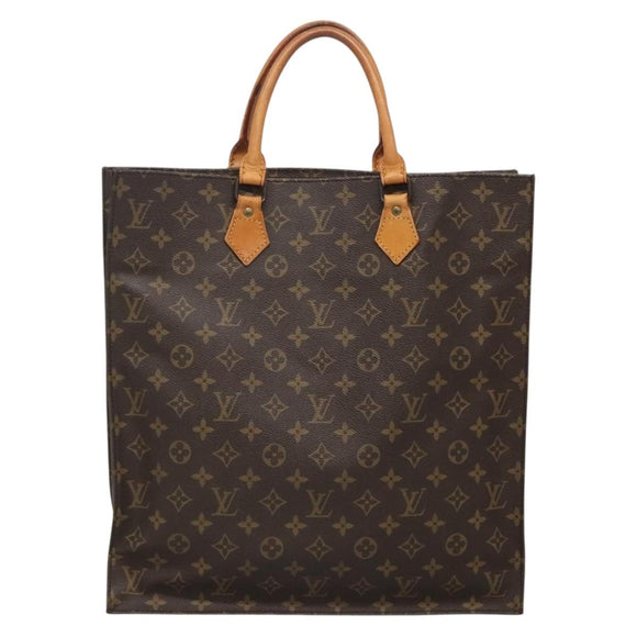 LOUIS VUITTON Monogram Sac Plat Hand Bag M51140 LV Auth 139114