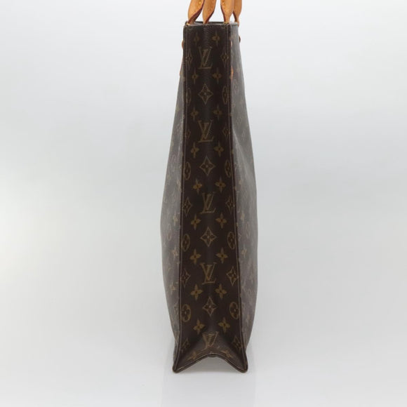 LOUIS VUITTON Monogram Sac Plat Hand Bag M51140 LV Auth 139114