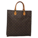 LOUIS VUITTON Monogram Sac Plat Hand Bag M51140 LV Auth 139115-1