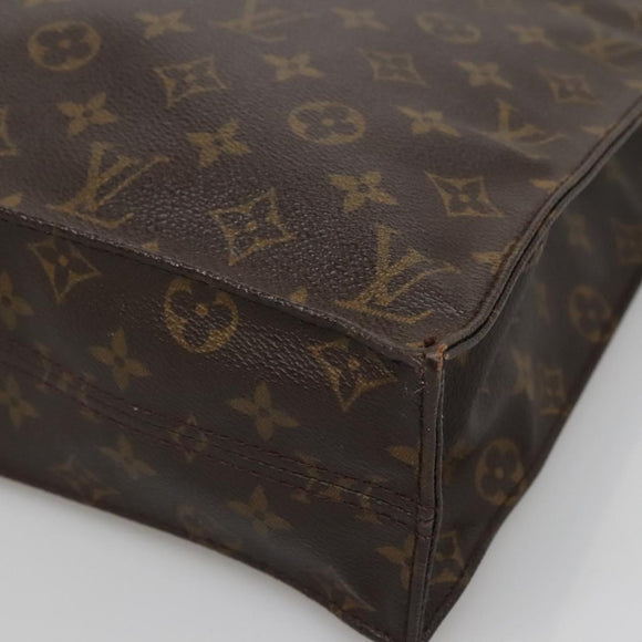 LOUIS VUITTON Monogram Sac Plat Hand Bag M51140 LV Auth 139115