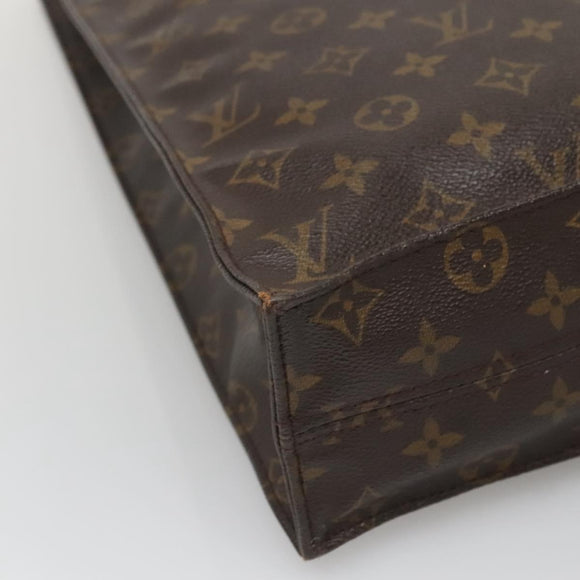 LOUIS VUITTON Monogram Sac Plat Hand Bag M51140 LV Auth 139115