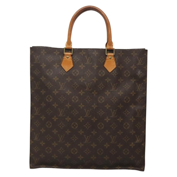 LOUIS VUITTON Monogram Sac Plat Hand Bag M51140 LV Auth 139115