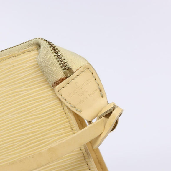 LOUIS VUITTON Epi Pochette Accessoires Pouch Vanilla M5294A LV Auth 139123