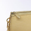 LOUIS VUITTON Epi Pochette Accessoires Pouch Vanilla M5294A LV Auth 139123-17