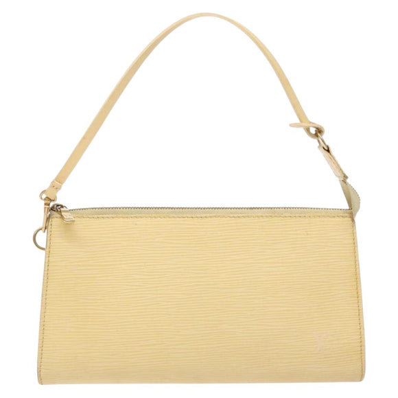 LOUIS VUITTON Epi Pochette Accessoires Pouch Vanilla M5294A LV Auth 139123