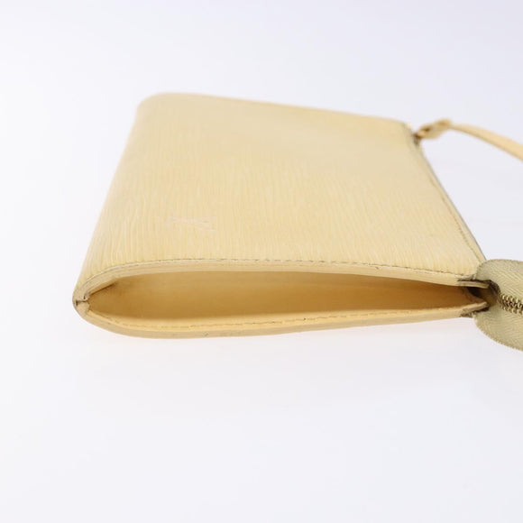 LOUIS VUITTON Epi Pochette Accessoires Pouch Vanilla M5294A LV Auth 139123