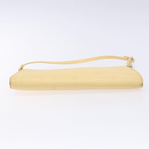 LOUIS VUITTON Epi Pochette Accessoires Pouch Vanilla M5294A LV Auth 139123