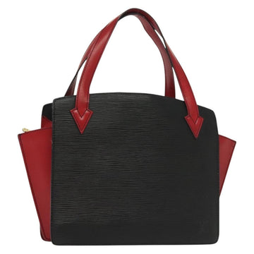 LOUIS VUITTON Epi Bicolor Varenne Hand Bag Black Red M52387 LV Auth 139124