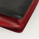 LOUIS VUITTON Epi Bicolor Varenne Hand Bag Black Red M52387 LV Auth 139124-9