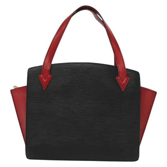 LOUIS VUITTON Epi Bicolor Varenne Hand Bag Black Red M52387 LV Auth 139124
