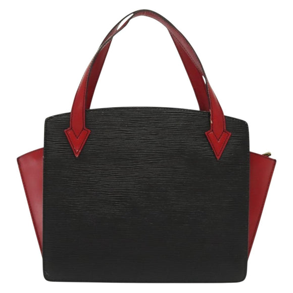 LOUIS VUITTON Epi Bicolor Varenne Hand Bag Black Red M52387 LV Auth 139124
