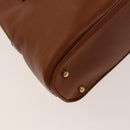 GUCCI Bamboo Hand Bag Leather 2way Brown Gold 000 122 0290 Auth 139126-17