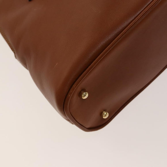 GUCCI Bamboo Hand Bag Leather 2way Brown Gold 000 122 0290 Auth 139126