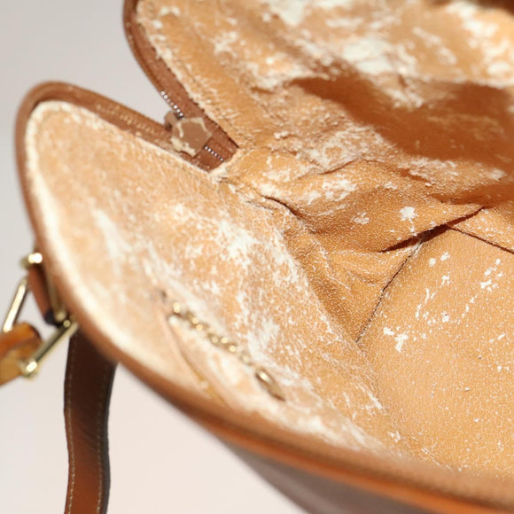 GUCCI Bamboo Hand Bag Leather 2way Brown Gold 000 122 0290 Auth 139126