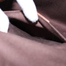 Salvatore Ferragamo Gancini Hand Bag Wicker Beige Gold Auth 139130V-20