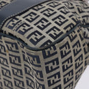FENDI Zucchino Canvas Tote Bag Navy Silver Auth 139133-9