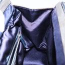 FENDI Zucchino Canvas Tote Bag Navy Silver Auth 139133-19