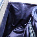 FENDI Zucchino Canvas Tote Bag Navy Silver Auth 139133-20