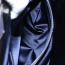 FENDI Zucchino Canvas Tote Bag Navy Silver Auth 139133-21