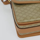 CELINE Macadam Canvas Shoulder Bag Beige Gold Auth 139137-10