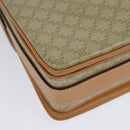 CELINE Macadam Canvas Shoulder Bag Beige Gold Auth 139137-12