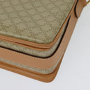 CELINE Macadam Canvas Shoulder Bag Beige Gold Auth 139137-13