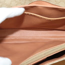 CELINE Macadam Canvas Shoulder Bag Beige Gold Auth 139137-17