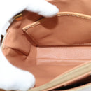 CELINE Macadam Canvas Shoulder Bag Beige Gold Auth 139137-19