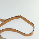 CELINE Macadam Canvas Shoulder Bag Beige Gold Auth 139137-8