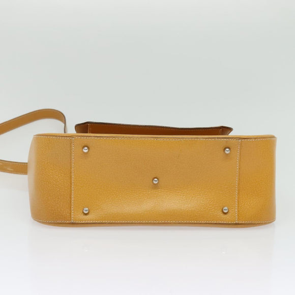 GUCCI Hand Bag Leather 2way Beige Silver 000 2058 03075 Auth 139141