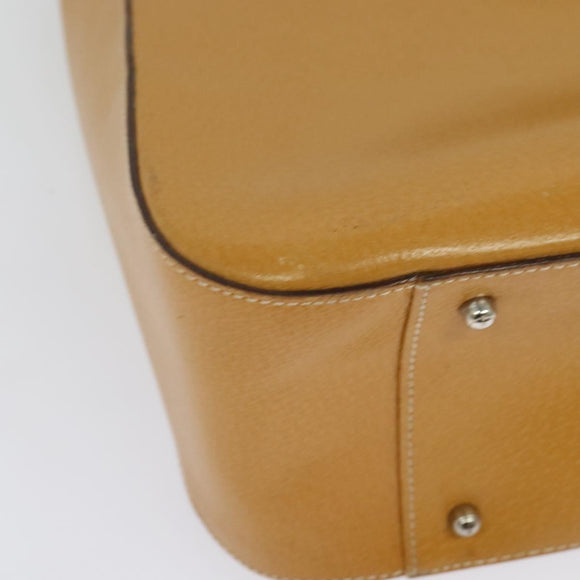 GUCCI Hand Bag Leather 2way Beige Silver 000 2058 03075 Auth 139141