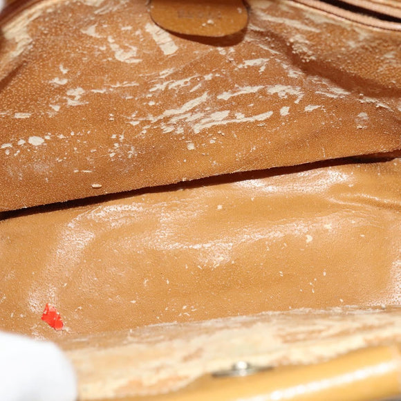 GUCCI Hand Bag Leather 2way Beige Silver 000 2058 03075 Auth 139141