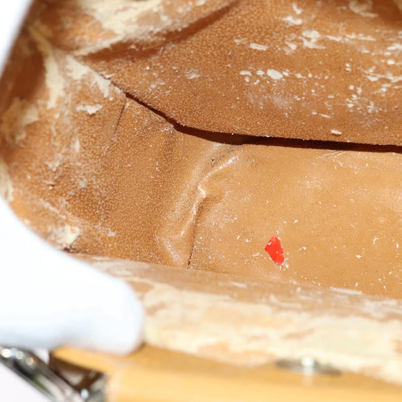 GUCCI Hand Bag Leather 2way Beige Silver 000 2058 03075 Auth 139141