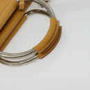 GUCCI Hand Bag Leather 2way Beige Silver 000 2058 03075 Auth 139141-7