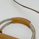 GUCCI Hand Bag Leather 2way Beige Silver 000 2058 03075 Auth 139141-14