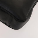 GUCCI Bamboo Shoulder Bag Leather 2way Black Gold 001 1998 1577 Auth 139142-9